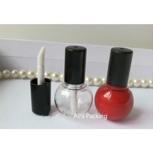 5ML 100pcs/lot Empty Plastic Cute Lipstick Refillable Bottle DIY Ball Shape Cosmetic Lip Gloss Packing Container Lip Beauty Tool