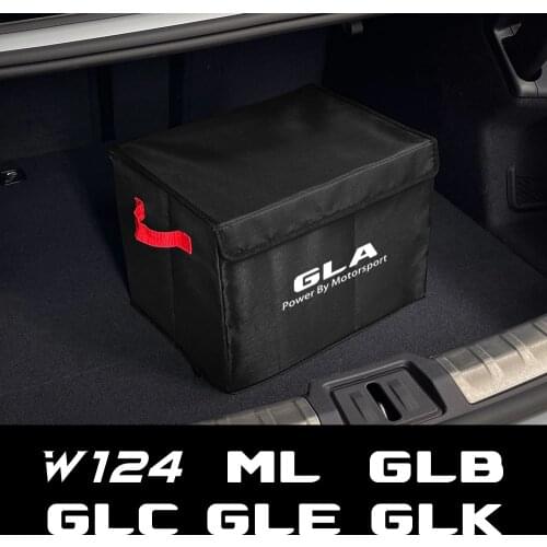 Car Trunk Storage Organizer Bag For Mercedes W124 GLA GLC ML GLB GLK GLE GLS Portable Folding Interior Auto Accessories Supplies