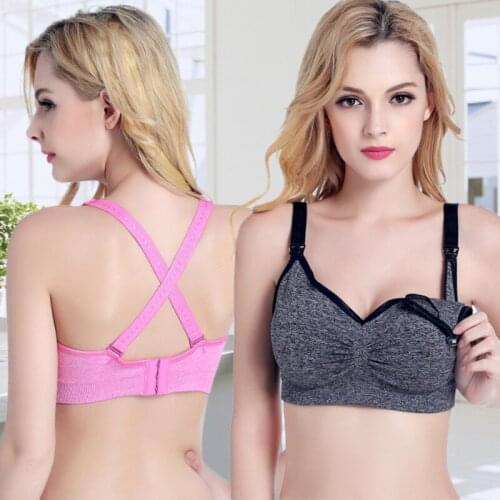 2Pcs/Lot Plus Size Nursing Bra Front Open Wire Free Maternity Feeding Bra for Pregnant Women Breastfeeding Underwear Bracelet