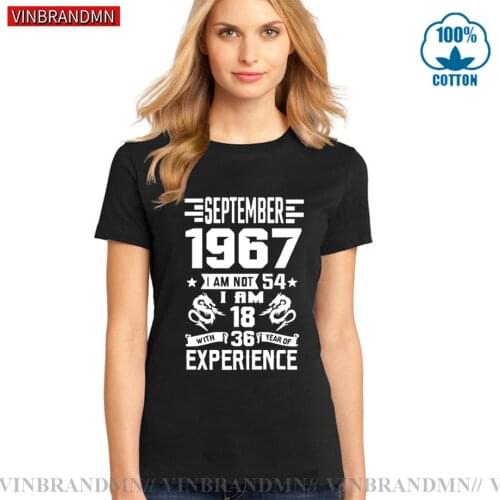 Women 1967 T shirts September tshirt January February March April May June July August October November December Months T-shirts