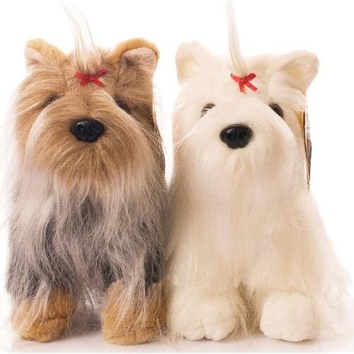 Fancytrader Anime Plush Yorkshire Terrier Dog Toy Small Animals Dogs Doll Made of Realistic Fur 30cm 12inch