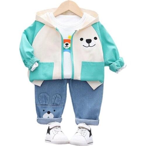 Autumn Kids Sportswear Fashion Baby Girls Clothes Children Boys Cartoon Hoodies T-Shirt Pants 3Pcs/Sets Toddler Casual Clothing