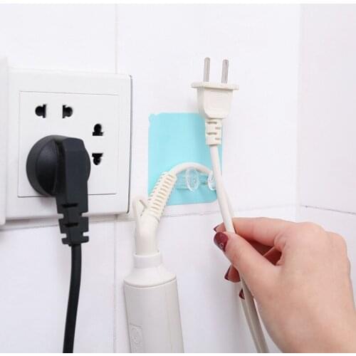 Wall Storage Hook Power Plug Socket Holder Wall Adhesive Hanger Home Office Hot Sale