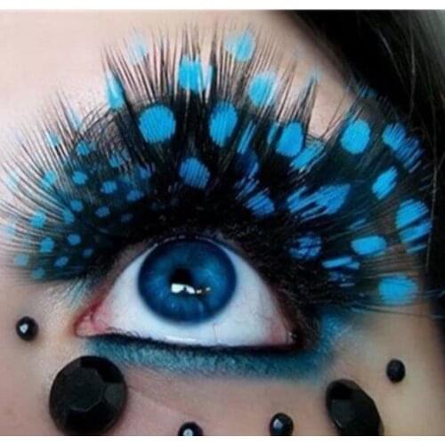Minimum order $ 5) Masquerade feather false eyelashes f031 False eyelashes