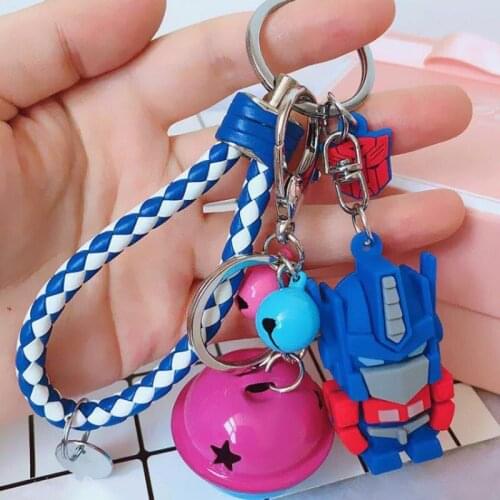 Fashion Transformation Robot Keychain High Quality PU Keyring For Men Women Jewelry Gift Pendant EH111
