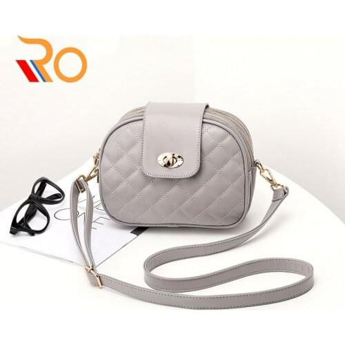 2019 New Simple Ladies Casual PU Leather Messenger Bag Handbag Wallet Small Mini Flip Messenger Bag Shoulder Bag