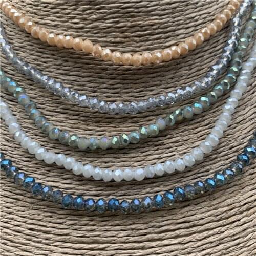 New Colors Crystal Rondelle Beads Glass Beads Faceted Crystal Beads for Jewelry Making Jewelry Diy Beads Wholesale Lots Bulk