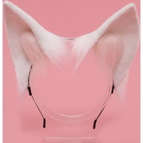 New Women Girls Lolita Anime Cat Fox Wolves Beast Ear Hair Hoop Headwear Hairbands Headband Props Cosplay Costume