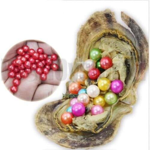 Mixed Colors Round Akoya Pearl Oyster 6-7MM Single Love Pearl in Saltwater Oyster 20pcs/lot Sample Order 27 Colors FP387