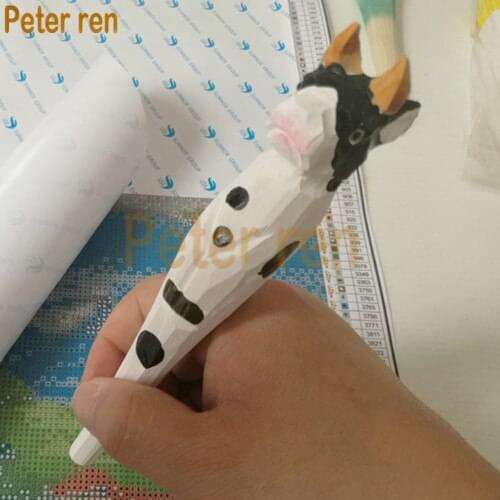 Hand Carved Wooden Pen for Diamond Painting tools Point Drill Pen Embroidery Accessories Rhinestones Mosaic Tool Pens