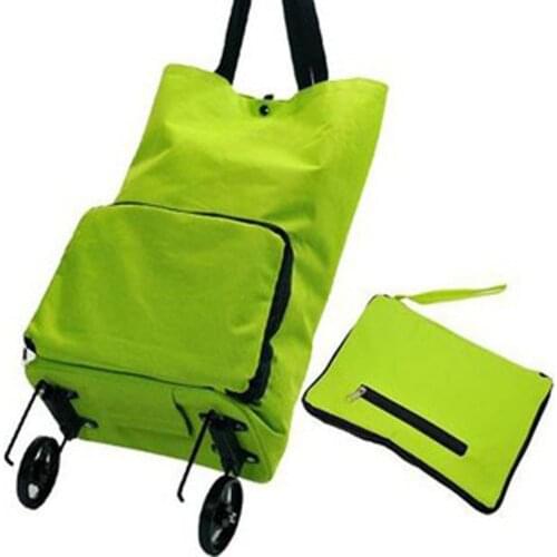Shopping Trolley Bag Portable Folable Tote bag Shopping Cart Grocery Bags with Wheels Rolling Grocery Cart Shopping Organizer