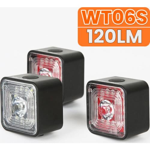 120 Lumen IP66 Waterproof Cycling Light Sets Headlight and Tail Light Sets for Bicycle 5 Gear Mode Smart Sensor Brake Lamp