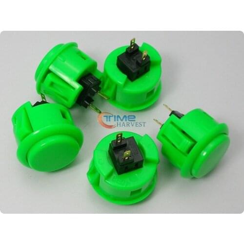 18pcs High imitation sanwa button for arcade joystick game joystick fighters rocker accessories export cassette green button