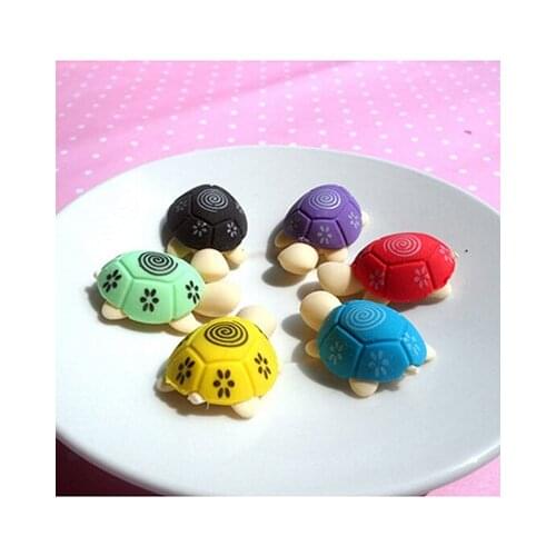 4pcs Cute Colorful Turtle Shape Cleansing Rubber Eraser Stationary Kid Gift Toy