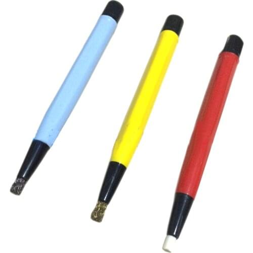 3PCS Fiberglass Brass Steel Scratch Brush Clean Pen Rust Dirt Remover Watch Tool for Watch Repair