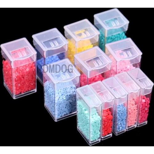 30/60 Bottles Transparent Container Case 5D Diamond Painting Accessories Diamond Embroidery Beads Storage Box Organizer Tools