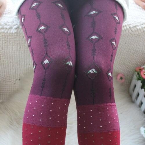 Japanese Mori Girl Vintage Patterned Patchwork Footless Tights Pantyhose | Limited Stock