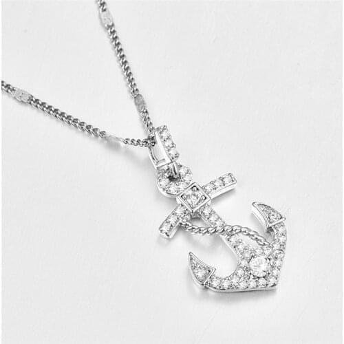 Christian Camargue Cross Pendant Necklace for Women Exquisite Fashion Charm Shining Party Jewelry Necklace 2021 Chain Trend