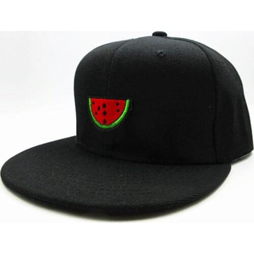 LDSLYJR Red watermelon embroidery cotton Baseball Cap hip-hop cap Adjustable Snapback Hats for men and women 130