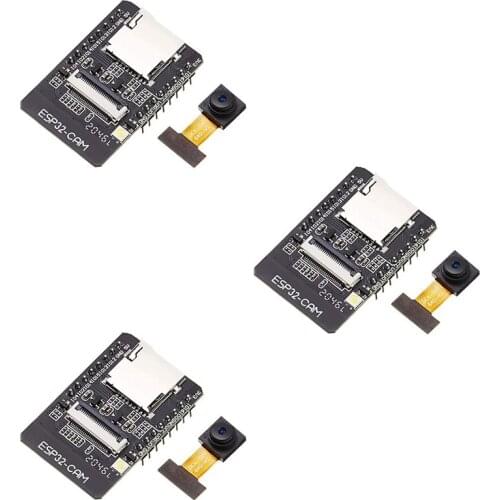 ESP32-CAM WIFI Bluetooth Development Board OV2640 Camera Module MICRO-USB Interface CH340G USB to Serial Port, 3Pcs