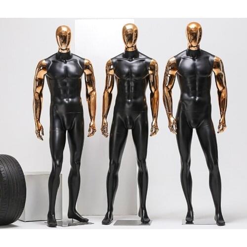 Full Body Model Electroplated Face Head Mannequin Dummy Muscle Model Display Stand