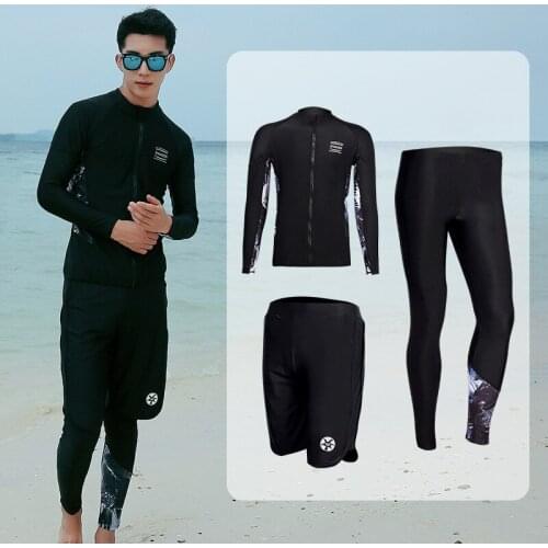Mens Compression Sportswear Fitness Running Workout Clothing Suits Full Long Sleeve Swimsuit Surf Snorkel Dive Suits Rash Guard
