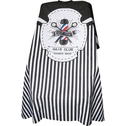 1Pc 160x140cm Rotating Lamp Pattern Barbershop Cape for Hair Cutting Apron Hairdressing Cape Barber Accessories (Black White)