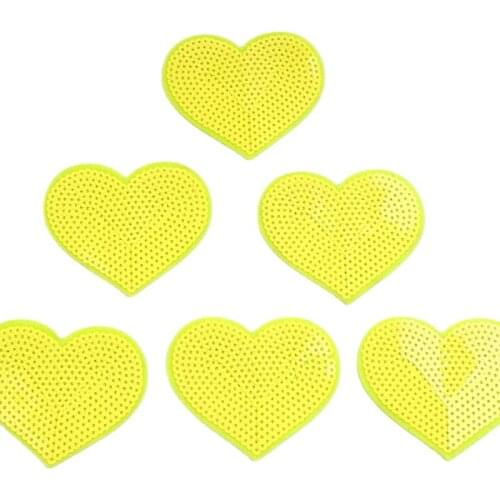 10pcs Sequined Heart Patch For Sweater Backpack Dress Shirts DIY Glitter Appliques Apparel Accessories