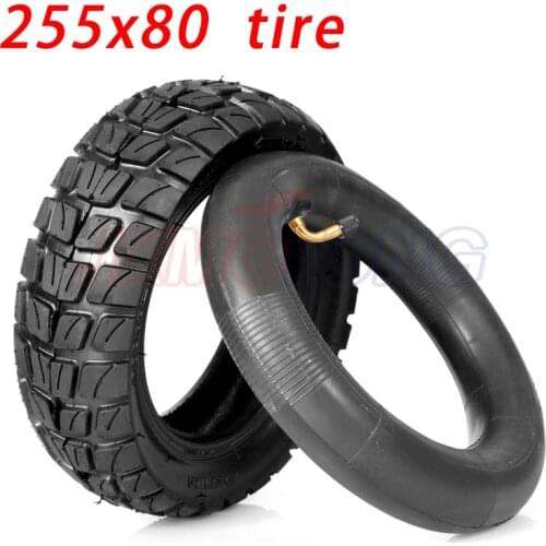 255x80 Tire Inner and Outer Tyre for Electric Scooter Zero 10x Dualtron KuGoo M4 Upgrade 10 Inch 10x3.0 80/65-6 Off Road Tire