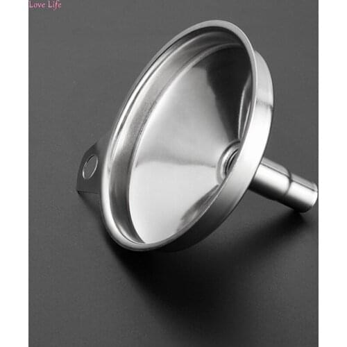 1pc 304 Stainless Steel Mini Cone Funnel Filling Hip Flask Beer Liquid Oil Tools Small Mouth Infusing Sauce And Wine