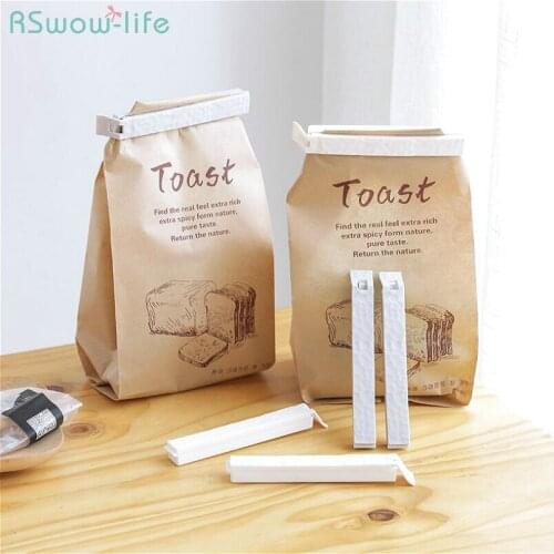 5PCS Food Bag Sealing Clip Food Preservation Clip Plastic Bag Snack Bag Sealing Clip Food Fresh Keeping PP White Gray Storage