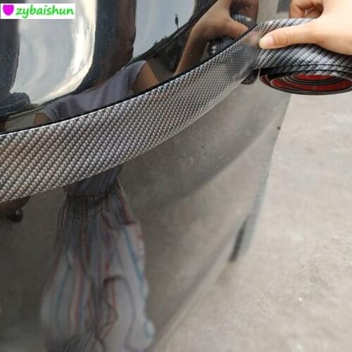 5D Carbon Fiber on Car Stickers Vinyl Door Bumper Film Protector Trim Trunk Decal in Auto For Volvo Land Rover