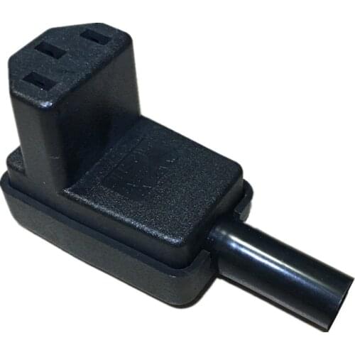 90 Degree Angled IEC 320 C13 Female Plug AC 10A 250V Power Cord Cable Connector
