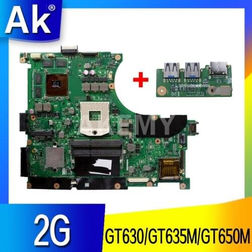 AK N56VZ Laptop motherboard For Asus N56VB N56VM N56VZ N56VJ N56V Test original mainboard GT630/GT635M/GT650M 2G