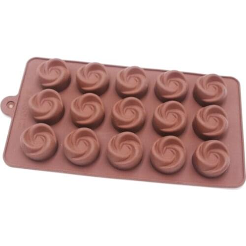 Free Shipping 15 Rose Chocolate Mold Cooking Tools Silicone Mould Fondant Sugar Bow Craft Molds Diy Cake Decorating