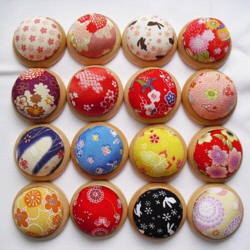 Free shipping 20pcs/lot Needle Pin Cushion handmade DIY Handcraft Tool for sewing needlework Wooden base cross stitch E01-3