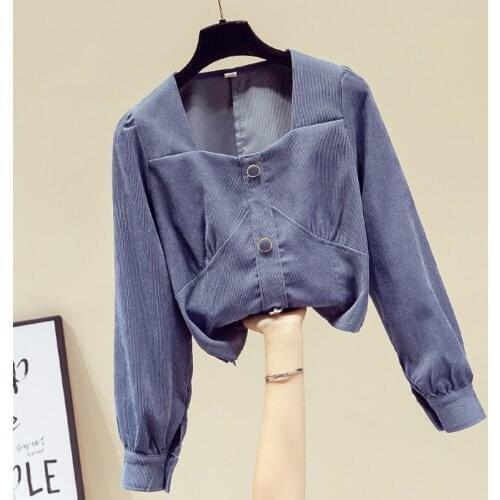 Spring Long Sleeve Blouse Women Blusas Mujer De Moda 2021 Slash Neck Chiffon Blouse Shirt Women Tops Blusa Women Blouses E428