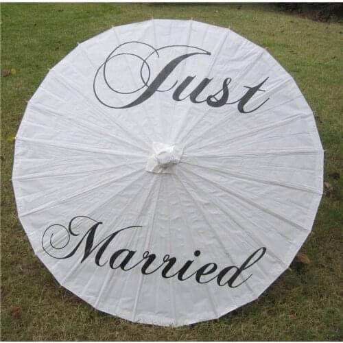 Chicinlife 1pcs just Married MR&MRS paper umbrella Wedding Props Wedding Party Decoration