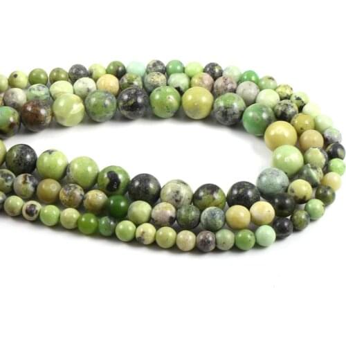 Natural Semi Precious Stone Beads Australian Jades Circular DIY For Making Necklaces Bracelets And Earrings 6/8/10mm