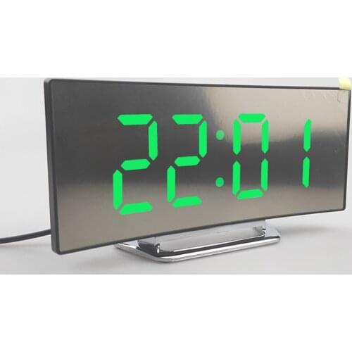 Display Alarm Clock Mirror Time Snooze Table Clock LED Digital Alarm Clock Bedroom Desktop Decoration Wake Up Clocks