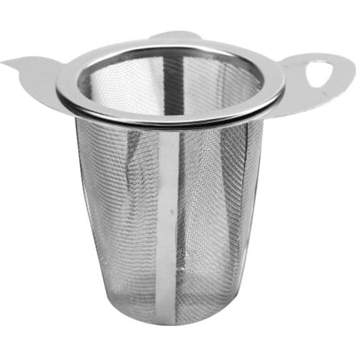Stainless Steel Teapots Infuser Mesh Filter Double Handle Tea Strainer Kitchen Tool Tea Drinkware