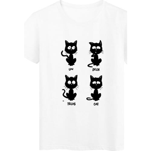 Black Cute kitten T-shirt Color Bright Red Cherries Graphic Soothing Personalized Style Young Girl Shirts Creative Modern Top