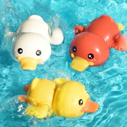 Childrens bath water toy chain swimming floating cartoon duck baby early childhood education bathroom water toy gift