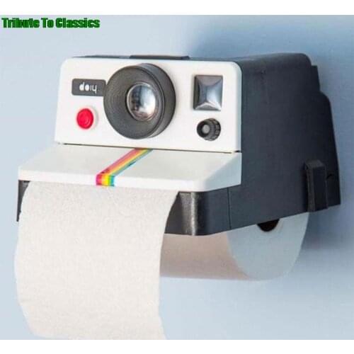 WC Tissue Box Creative Toilet Roll Camera Paper Holder Box Bathroom Retro Decor Paper Napkins