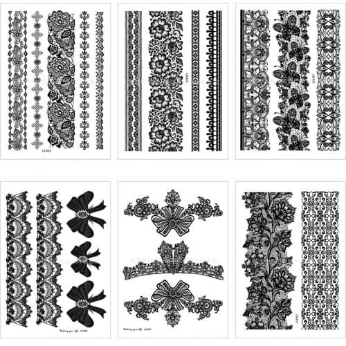 Laciness style 21 X 15 CM Sized Sexy Cool Beauty Tattoo Waterproof Hot Temporary Tattoo Stickers