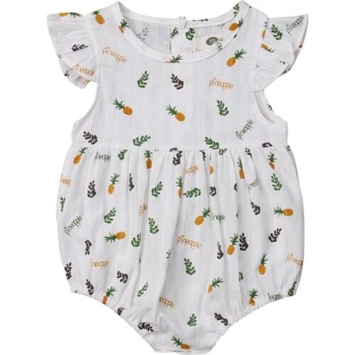 Summer Newborn Baby Girls Floral Romper Babygrows/Vest Clothes Lovely Outfits 2019 Summer Rompers Kids Girl Clothes