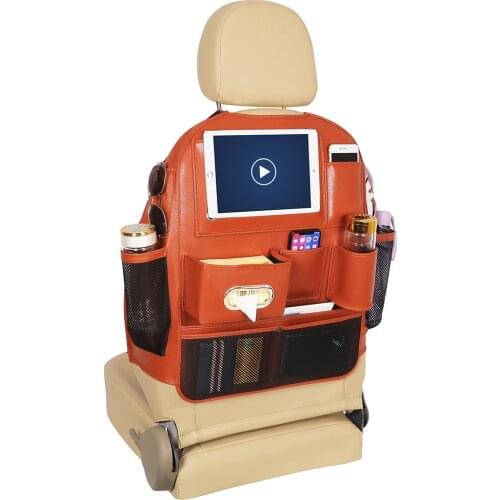 Hot! Car Seat Accessories PU Leather Car Seat Organizer New Design Car Seat Storage Bag for Toyota Honda BMW BENZ Cherry Tigo