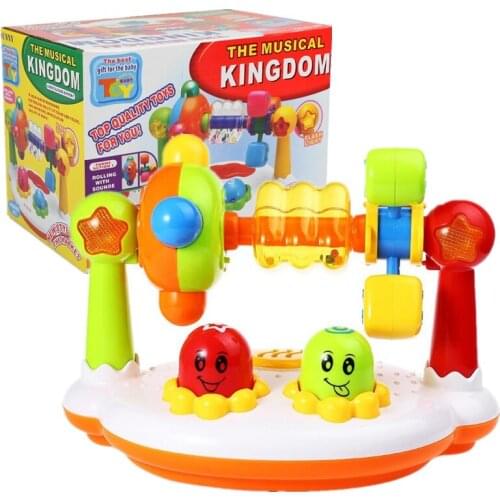 Flashing Musical Baby Toys Music Rotating Lighting Fitness Frame Infant Baby Educational Toys For Newborn Toy Gift