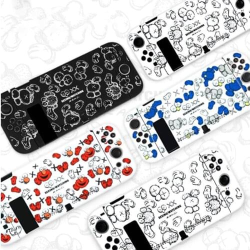 Black White Fashion Hard Case Protective Cover Shell for Nintendo Switch Console NS Joy-con Crystal Back Protector Housing Skin