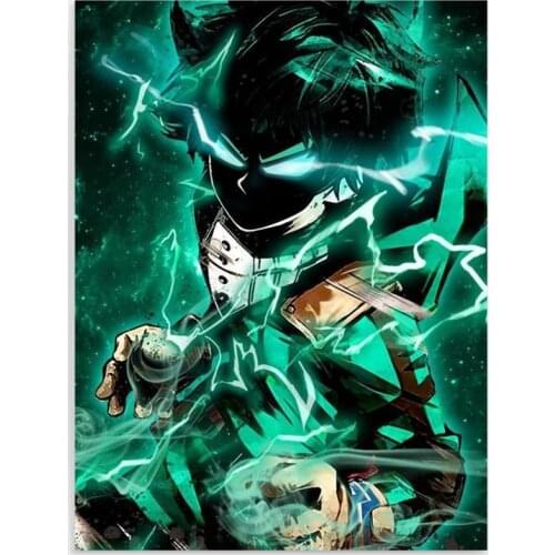 Wall Art Midoriya Izuku Canvas Painting HD Prints My Hero Academy Poster Home Decor Bedroom Modular Japan Anime Pictures Framed